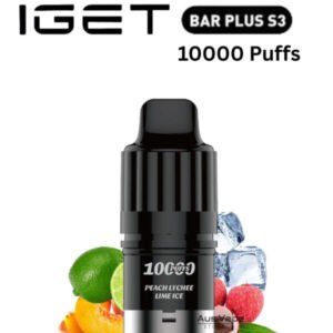 IGET BAR PLUS S3 POD ONLY – PEACH LYCHEE LIME ICE – 10.000 PUFFS