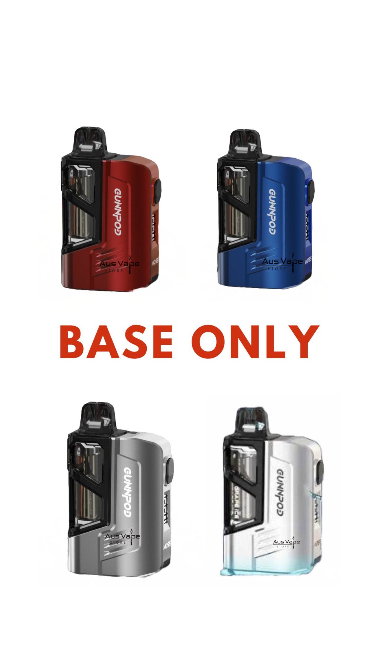 Order GUNNPOD MOSS – BATTERY BASE ONLY – BLUE SILVER BLACK - Oz Vapor Store Order GUNNPOD MOSS – BATTERY BASE ONLY – BLUE SILVER BLACK