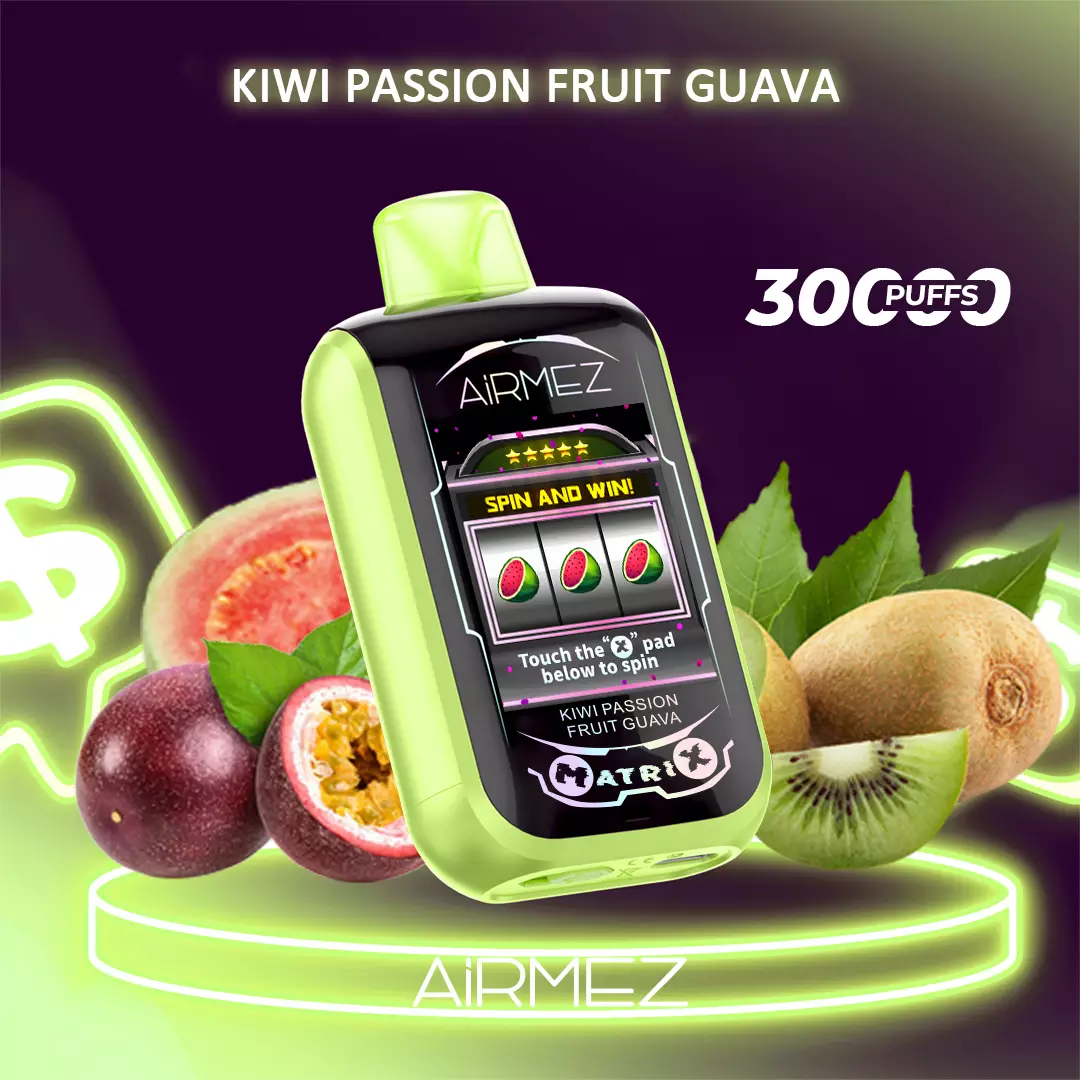 Airmez Matrix Pro 30000 Puffs Kiwi Passionfruit Guava - Oz Vapor Store Airmez Matrix Pro 30000 Puffs – Kiwi Passionfruit Guava