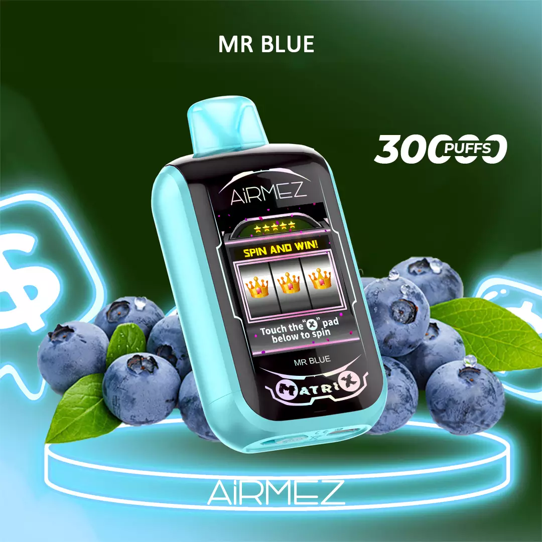 Airmez Matrix Pro 30000 Puffs Mr Blue - Oz Vapor Store Airmez Matrix Pro 30000 Puffs – Mr Blue