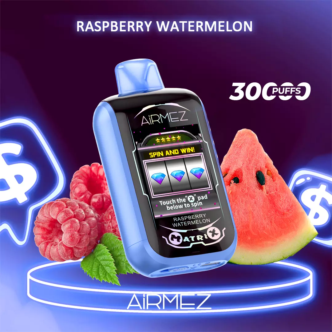Airmez Matrix Pro 30000 Puffs Raspberry Watermelon - Oz Vapor Store Airmez Matrix Pro 30000 Puffs – Raspberry Watermelon