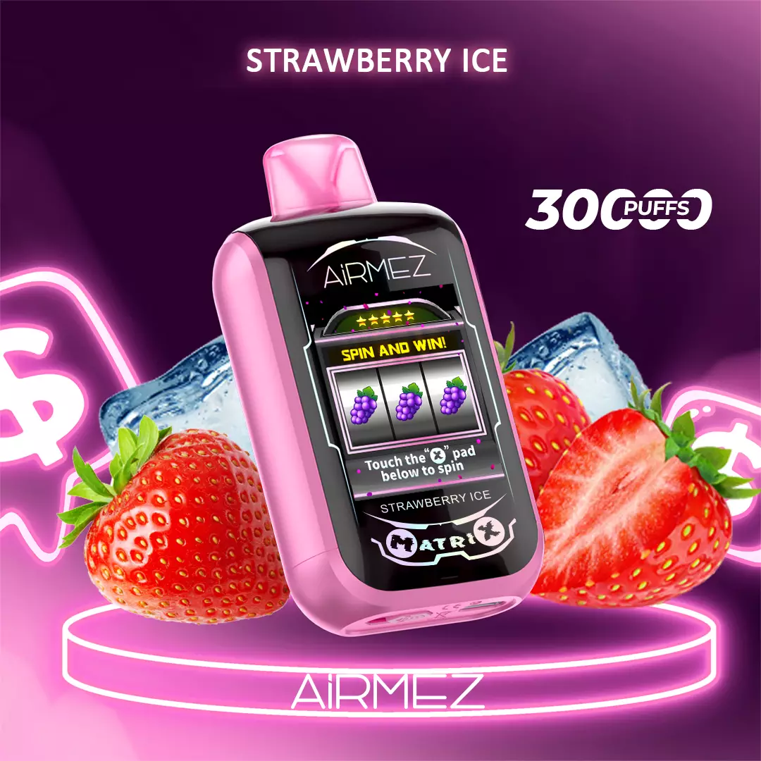 Airmez Matrix Pro 30000 Puffs Strawberry Ice - Oz Vapor Store Airmez Matrix Pro 30000 Puffs – Strawberry Ice