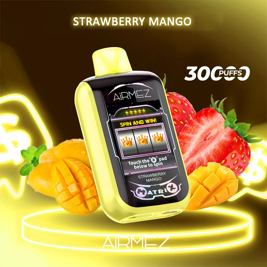 Airmez Matrix Pro 30000 Puffs Strawberry Mango - Oz Vapor Store Airmez Matrix Pro 30000 Puffs – Strawberry Mango