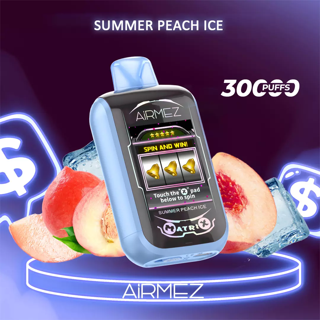 Airmez Matrix Pro 30000 Puffs Summer Peach Ice - Oz Vapor Store Airmez Matrix Pro 30000 Puffs – Summer Peach Ice