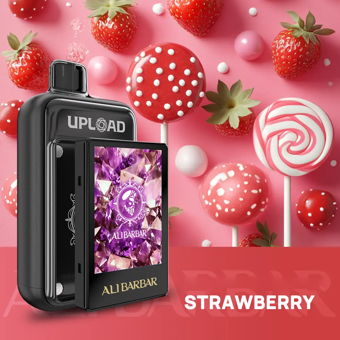 ALIBARBAR UPLOAD 25000 PUFFS Strawberry Ice - Oz Vapor Store ALIBARBAR UPLOAD 25000 PUFFS – Strawberry Ice