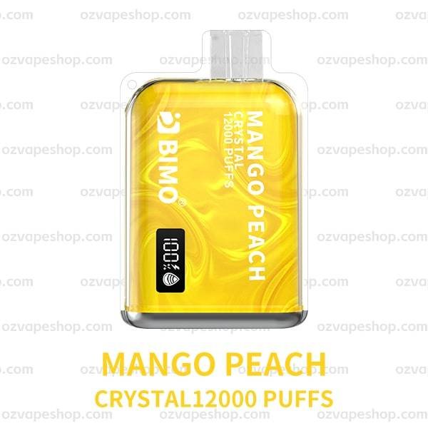 BIMO Crystal 12k Puffs- Mango Peach - Oz Vapor Store BIMO Crystal 12k Puffs- Mango Peach