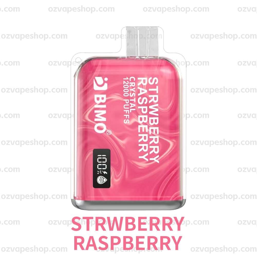 BIMO Crystal 12k Puffs- Strawberry Raspberry - Oz Vapor Store BIMO Crystal 12k Puffs- Strawberry Raspberry