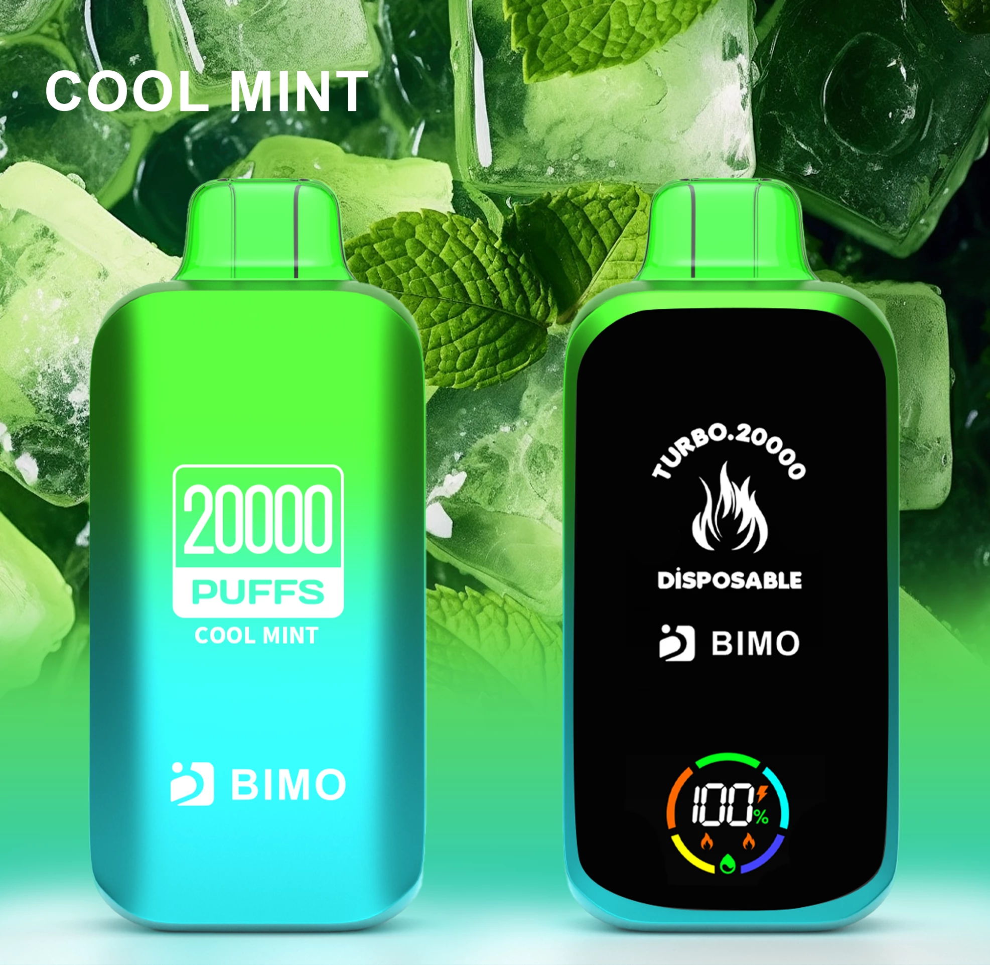 BIMO Turbo 20000 Puffs - Cool Mint - Oz Vapor Store BIMO Turbo 20000 Puffs - Cool Mint