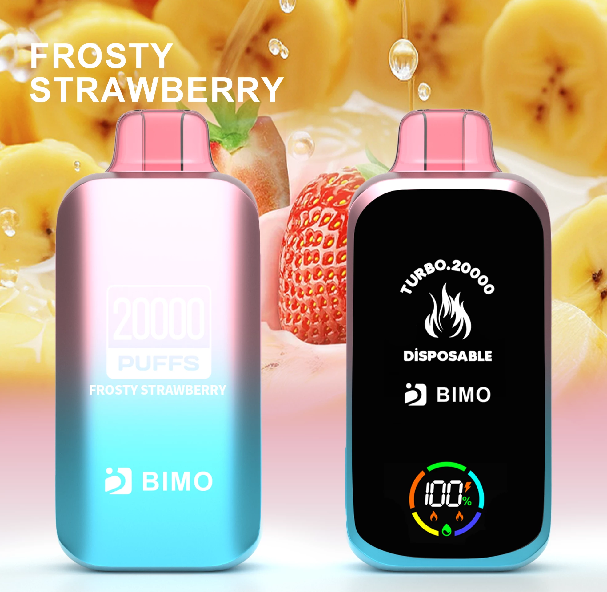 BIMO Turbo 20000 Puffs - Frosty Strawberry - Oz Vapor Store BIMO Turbo 20000 Puffs - Frosty Strawberry