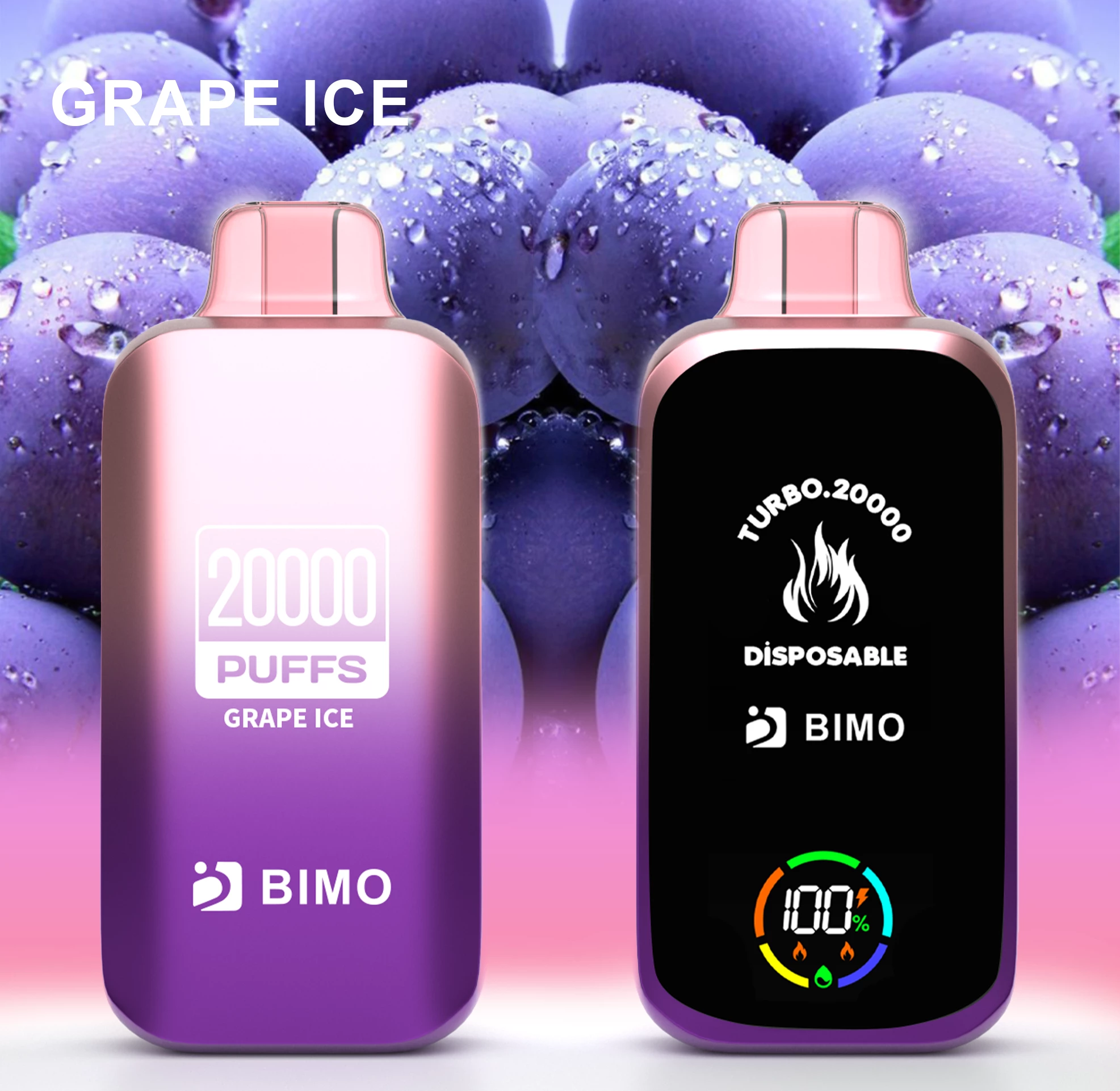 BIMO Turbo 20000 Puffs - Grape Ice - Oz Vapor Store BIMO Turbo 20000 Puffs - Grape Ice