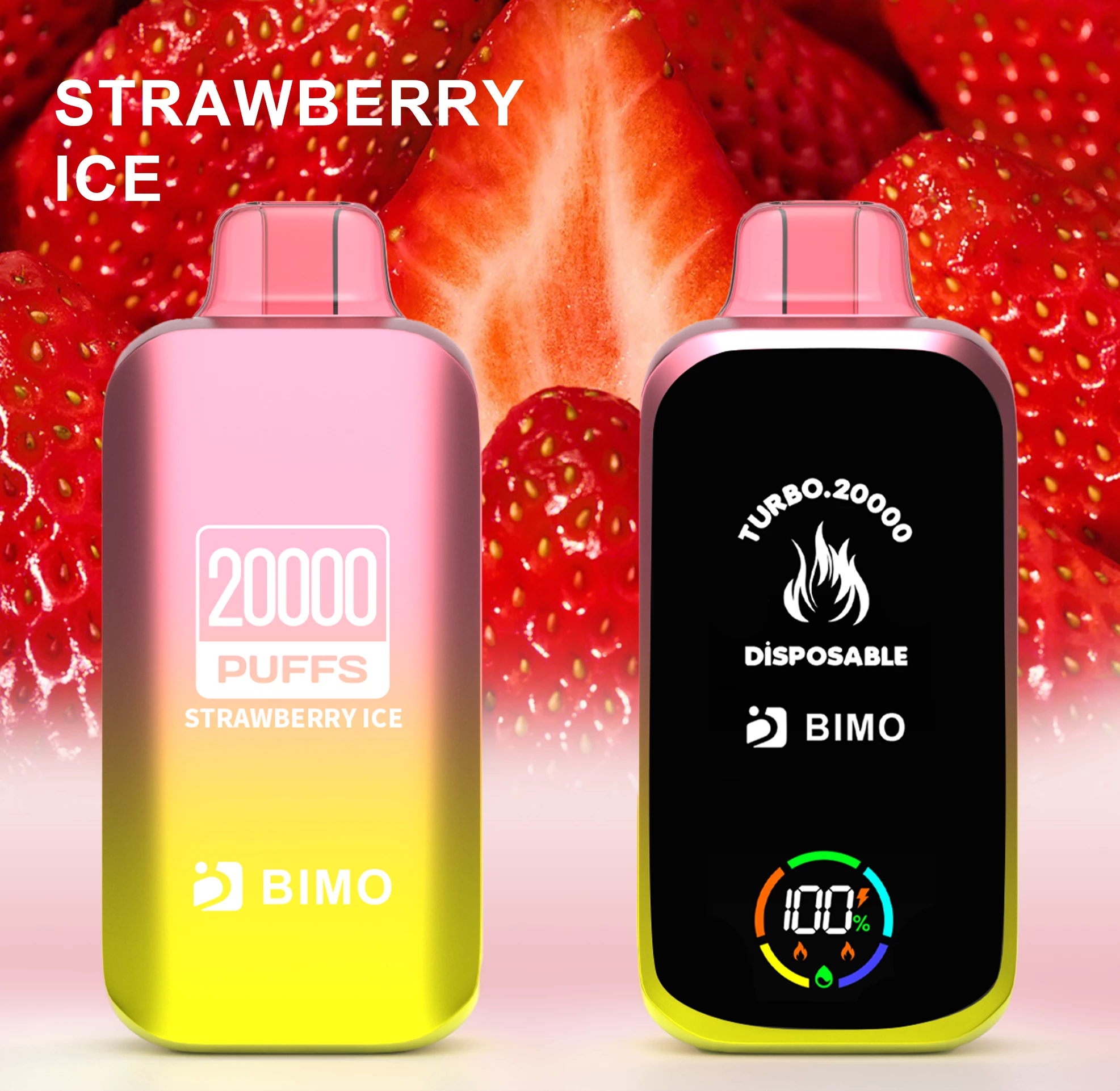 BIMO Turbo 20000 Puffs - Strawberry Ice - Oz Vapor Store BIMO Turbo 20000 Puffs - Strawberry Ice