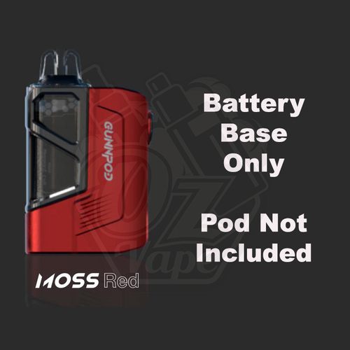 Gunnpod Moss Battery Base Only - Red - Oz Vapor Store Gunnpod Moss Battery Base Only - Red