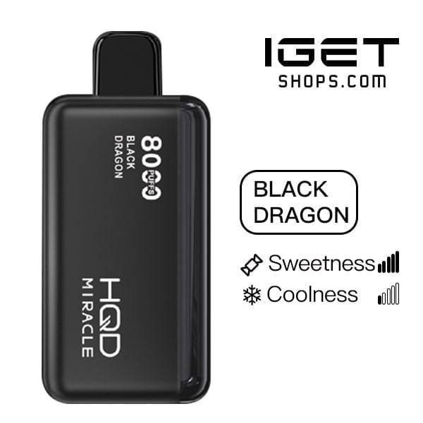 HQD Miracle 8000 - Black Dragon - Oz Vapor Store HQD Miracle 8000 - Black Dragon