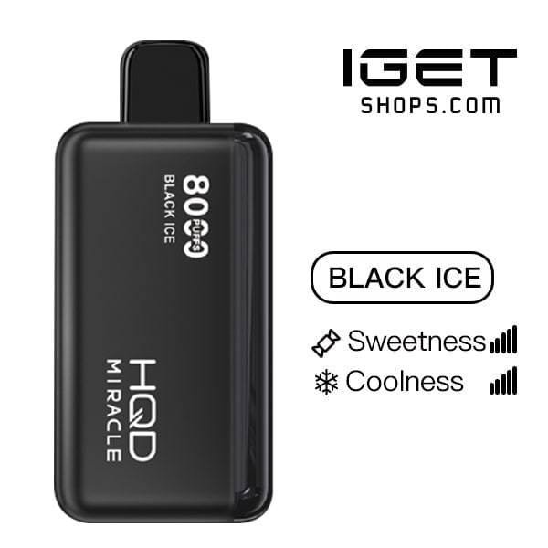 HQD Miracle 8000 - Black Ice - Oz Vapor Store HQD Miracle 8000 - Black Ice