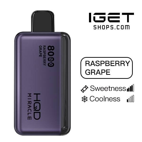 HQD Miracle 8000 - Raspberry Grape - Oz Vapor Store HQD Miracle 8000 - Raspberry Grape