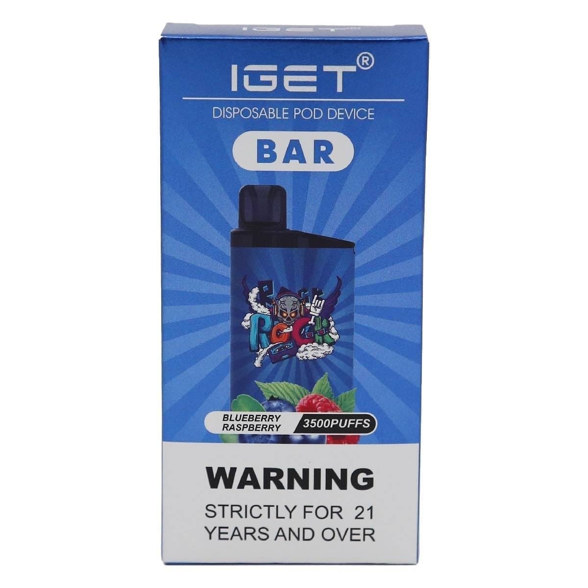 IGET Bar 3500 Puffs Blueberry Raspberry - Oz Vapor Store IGET Bar 3500 Puffs Blueberry Raspberry