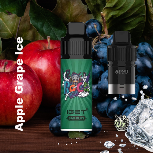 iGet Bar Plus - Apple Grape Ice - 6000 - Oz Vapor Store iGet Bar Plus - Apple Grape Ice - 6000