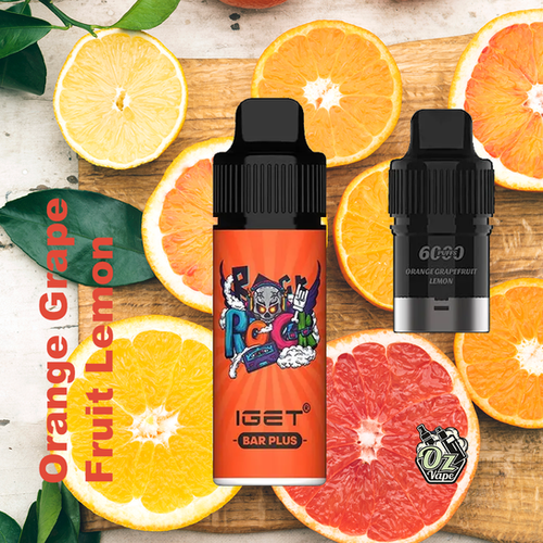 iGet Bar Plus - Orange Grape Fruit Lemon - Oz Vapor Store iGet Bar Plus - Orange Grape Fruit Lemon