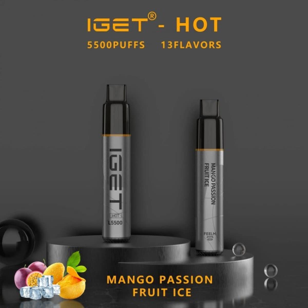 IGET HOT 5500 Puffs Honeydew Melon Apple Ice option - Oz Vapor Store IGET HOT 5500 Puffs Honeydew Melon Apple Ice option
