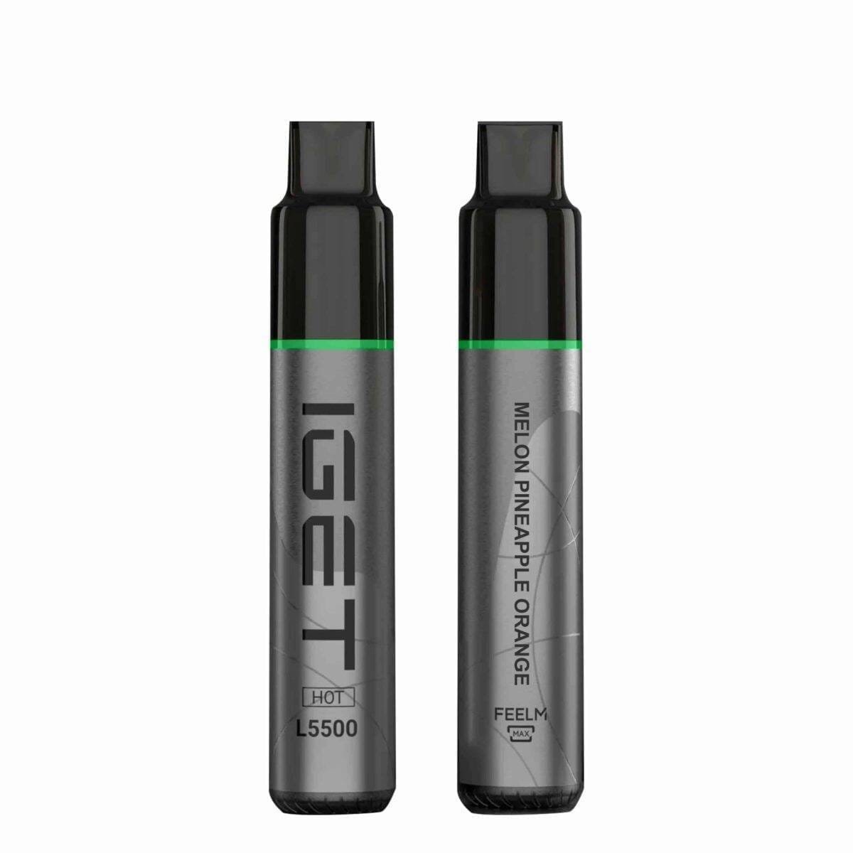 IGET HOT 5500 Puffs Melon pineapple orange - Oz Vapor Store IGET HOT 5500 Puffs Melon pineapple orange