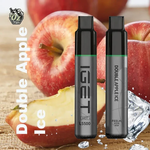 IGET Hot - Double Apple Ice - 5500 - Oz Vapor Store IGET Hot - Double Apple Ice - 5500