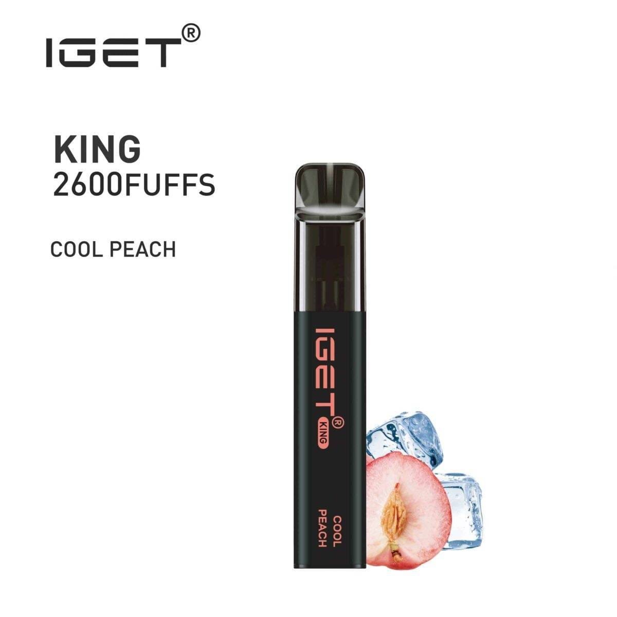 IGET King 2600 Puffs 30 options Cool Peach - Oz Vapor Store IGET King 2600 Puffs 30 options Cool Peach