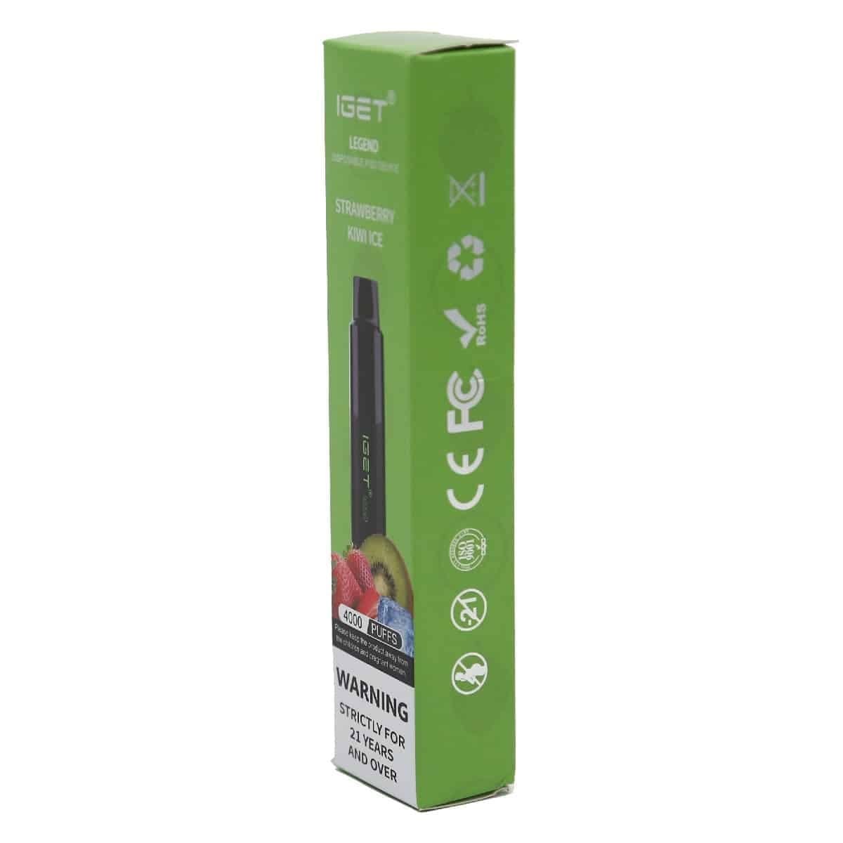 IGET Legend 4000 Puffs Strawberry Kiwi Ice - Oz Vapor Store IGET Legend 4000 Puffs Strawberry Kiwi Ice