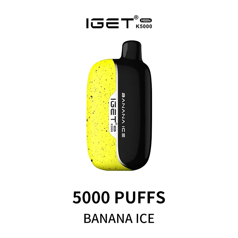 IGET Moon K5000 Puffs - Banana Ice - Oz Vapor Store IGET Moon K5000 Puffs - Banana Ice