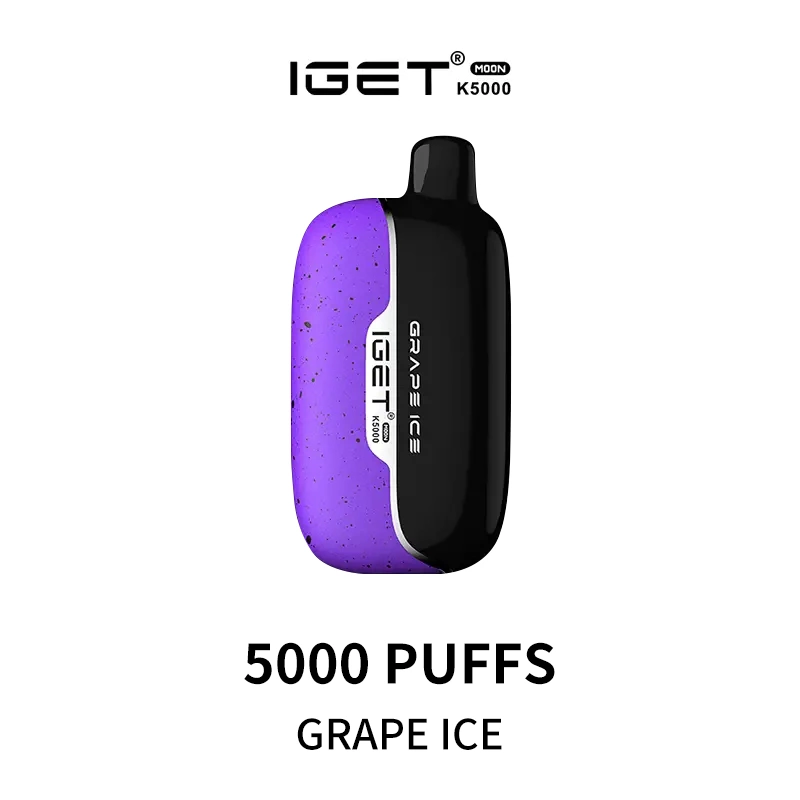 IGET Moon K5000 Puffs - Grape Ice - Oz Vapor Store IGET Moon K5000 Puffs - Grape Ice