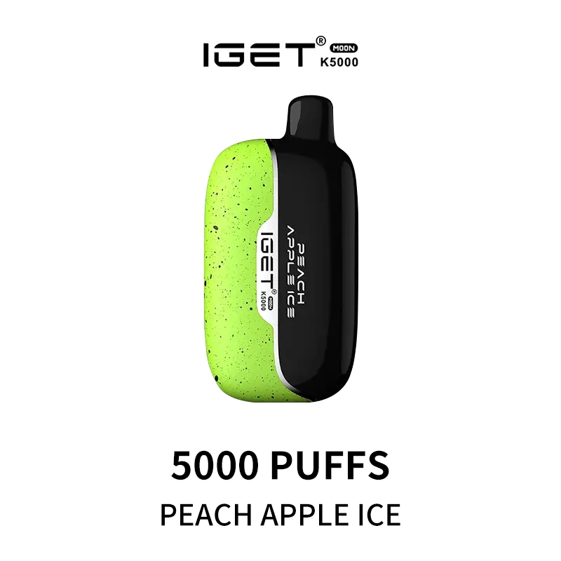 IGET Moon K5000 Puffs - Peach Apple - Oz Vapor Store IGET Moon K5000 Puffs - Peach Apple