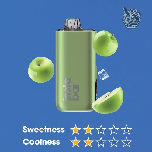 instabar - Sour Apple Ice - 25000 - Oz Vapor Store instabar - Sour Apple Ice - 25,000