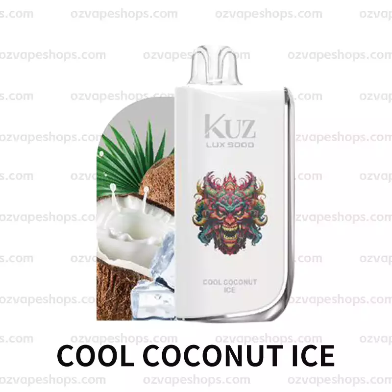 KUZ Ultra 9000 Puffs COOL COCONUT ICE - Oz Vapor Store KUZ Ultra 9000 Puffs – COOL COCONUT ICE