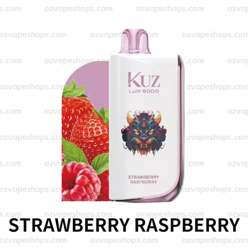 KUZ Ultra 9000 Puffs STRAWBERRY RASPBERRY - Oz Vapor Store KUZ Ultra 9000 Puffs – STRAWBERRY RASPBERRY