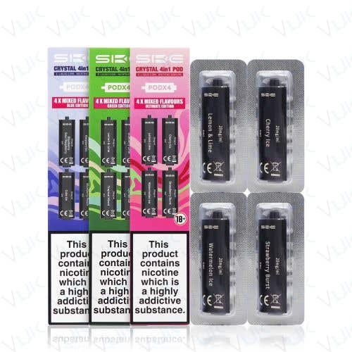 SKE Crystal 4-in-1 Prefilled Pods - Oz Vapor Store SKE Crystal 4-in-1 Prefilled Pods